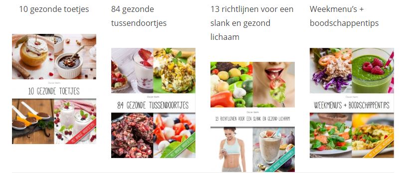 Op de foto zie je de extra's uit de Afslank receptenbijbel