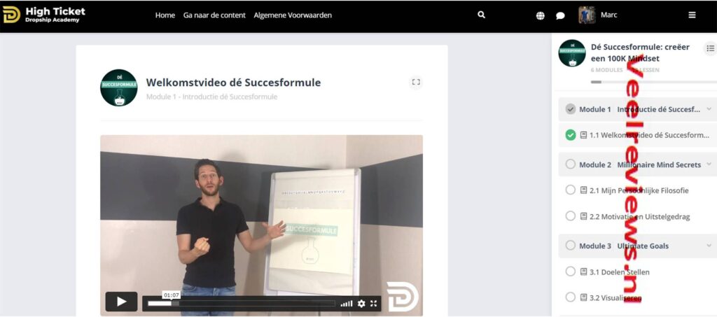 Op deze foto zie je Extra 6 - Dé Succesformule: creëer een 100K Mindset van de High Ticket Dropship Academy