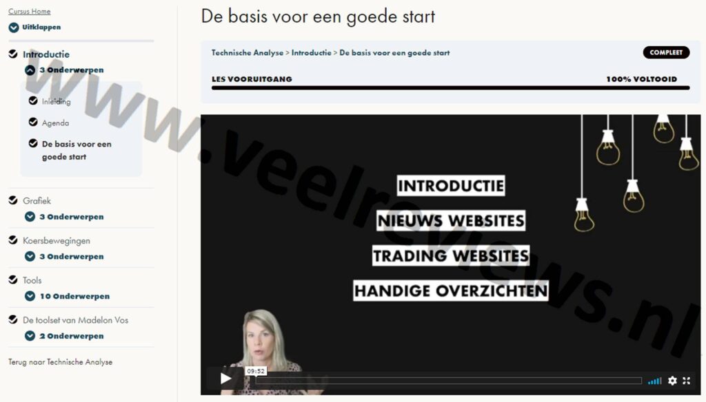 Op deze foto zie je de module: De basis voor een goede start van de Cursus Handelen In Crypto’s