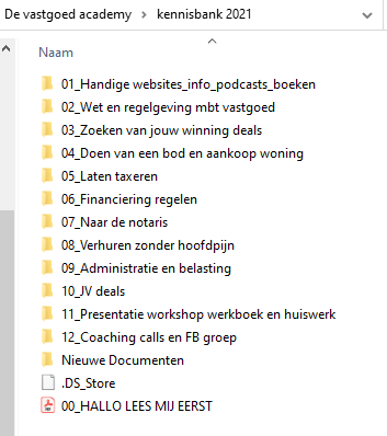 Op deze foto zie je de bonus kennisbank van De Vrijheid Vastgoed